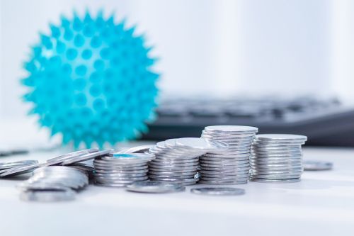 Foto: Virus und Münzen